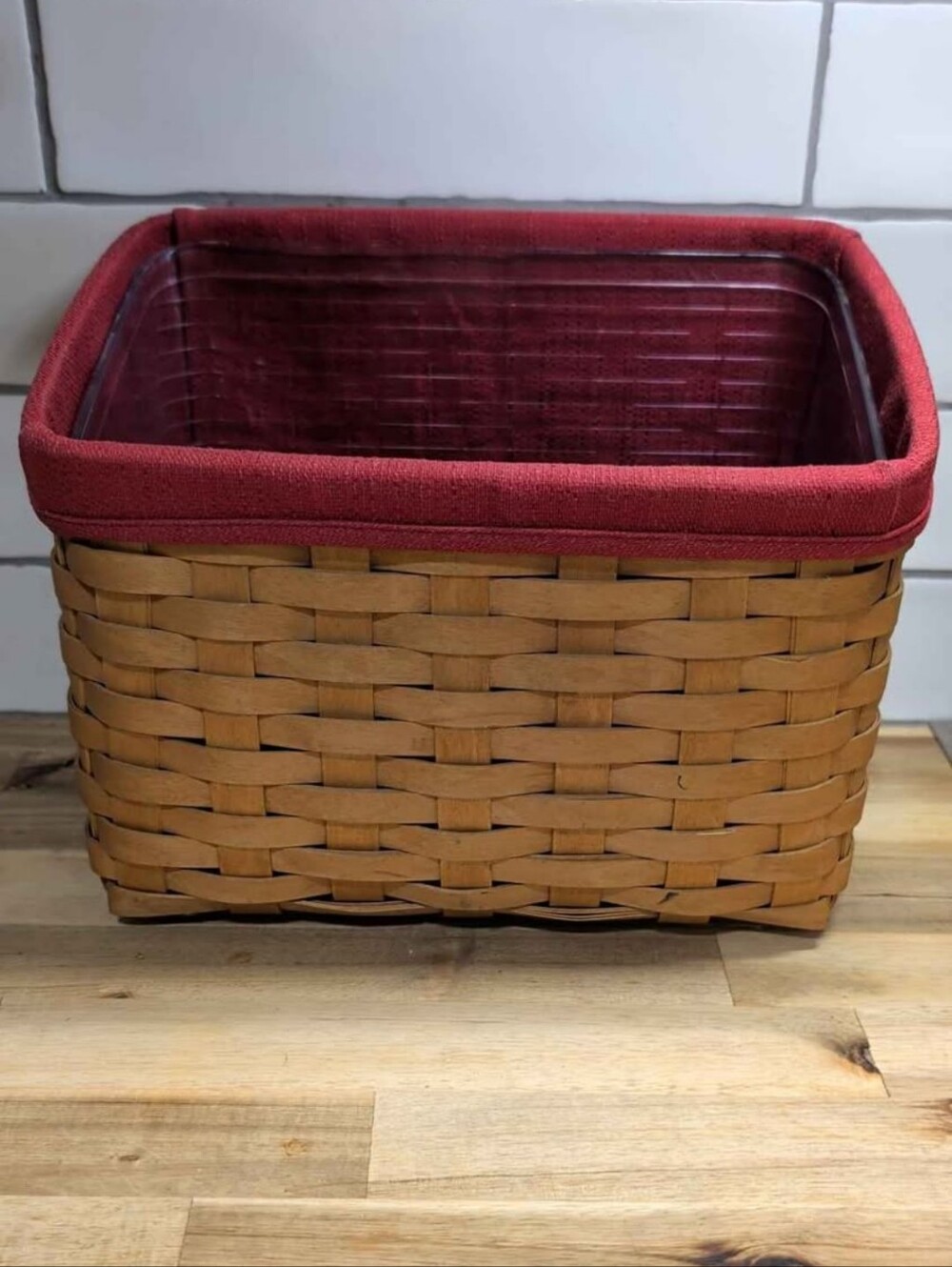 Longaberger Handmade Basket - Natural Wood Finish